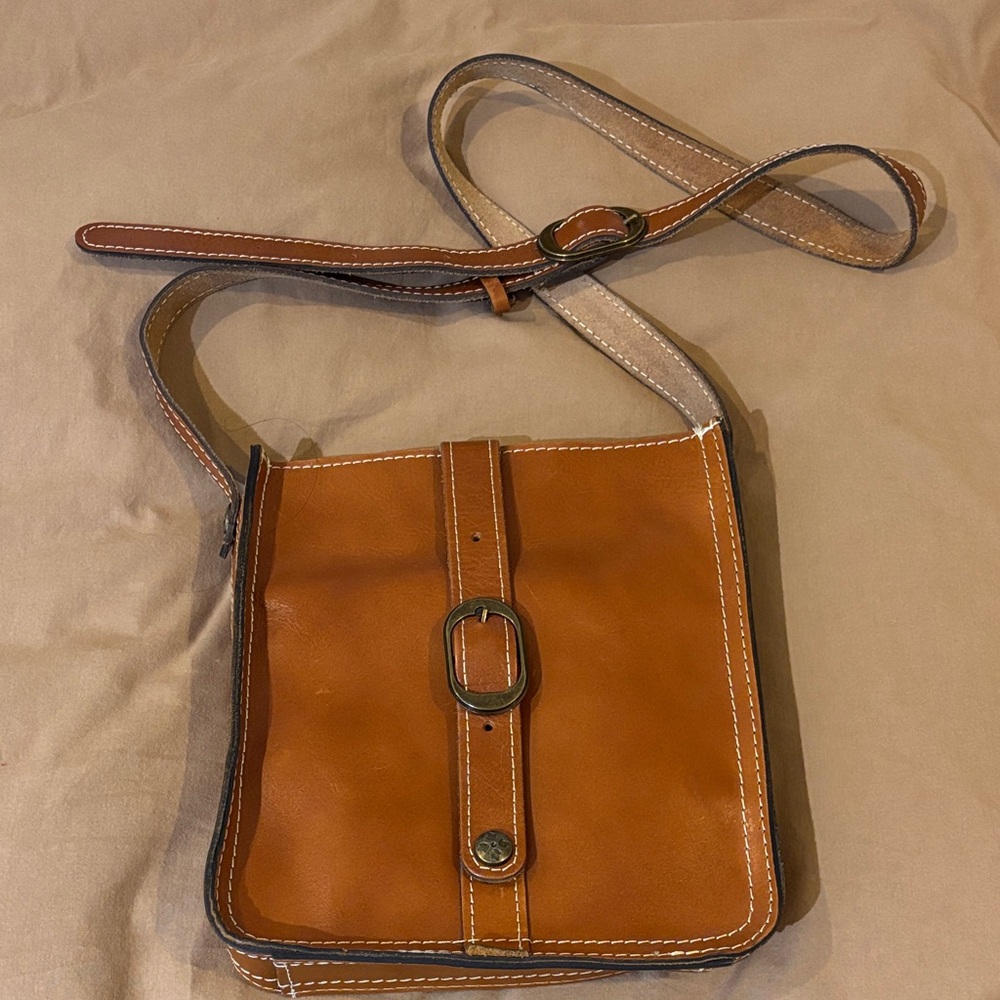Patricia Nash Tan Leather Crossbody Bag